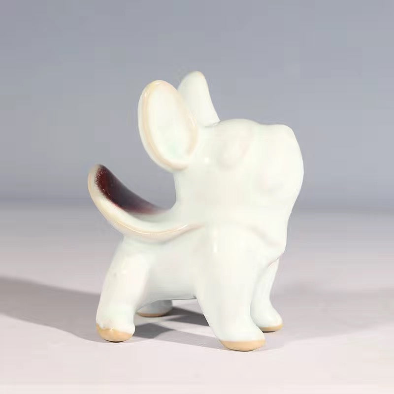 BEMY---Jun Porcelain Fa Dou Simulation Bulldog Lucky Dog Ornament Tea Pet