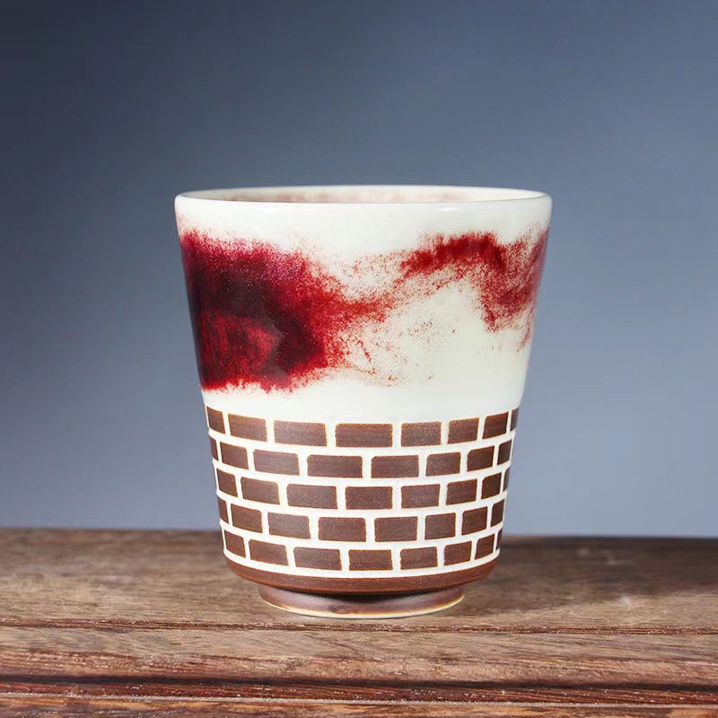 BEMY -Master Collection---Jun porcelain tea cup retro ceramic cup【M587】