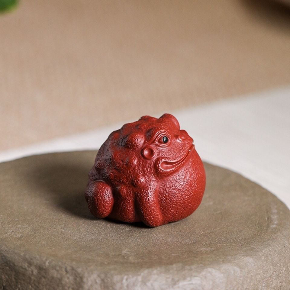 Yixing Zisha Tea Pet Golden Toad Tea Pet Handmade Purple Mud Toad