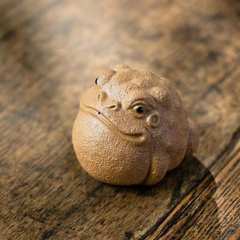 Yixing Zisha Tea Pet Golden Toad Tea Pet Handmade Purple Mud Toad