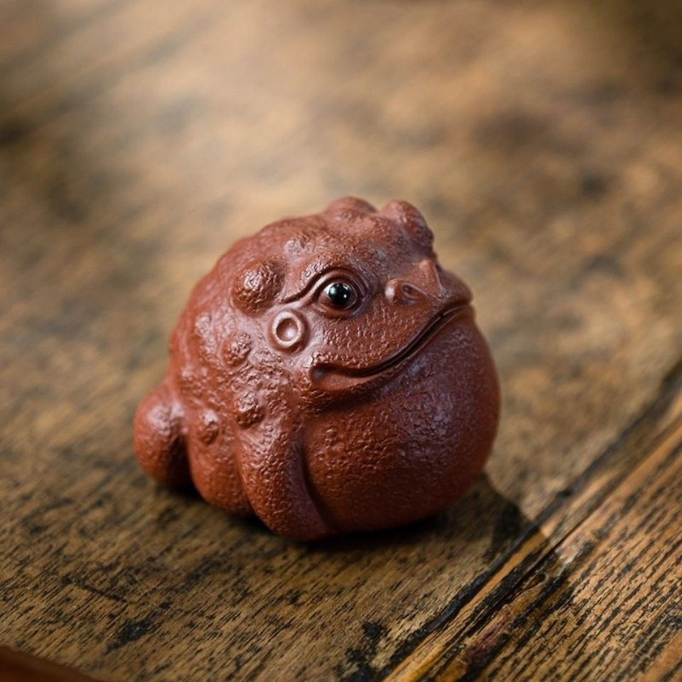 Yixing Zisha Tea Pet Golden Toad Tea Pet Handmade Purple Mud Toad