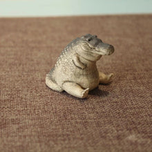 Load image into Gallery viewer, Yixing purple sand tea pet baby crocodile pure handmade ornaments
