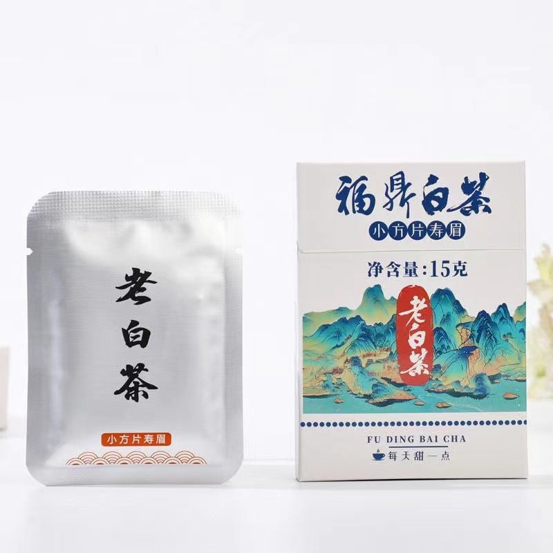 Fuding white tea biscuit slice tea small bubble bag independent gift box