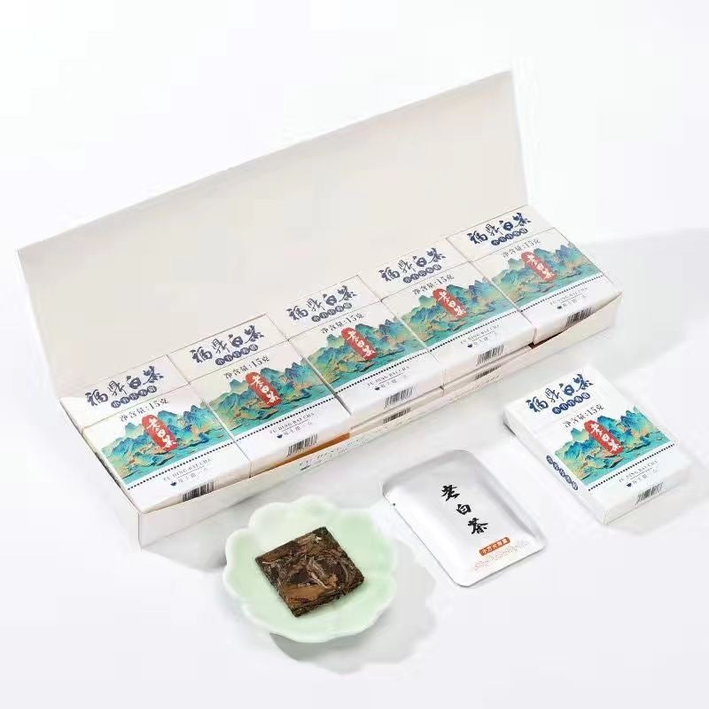 Fuding white tea biscuit slice tea small bubble bag independent gift box