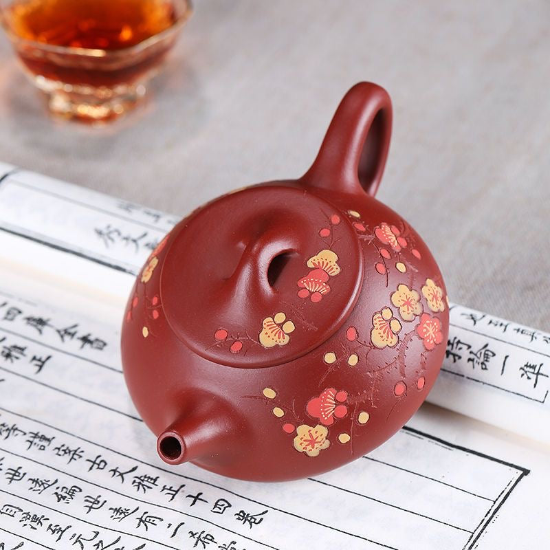 Yixing Zisha teapot pure handmade dotted stone scoop Teapot