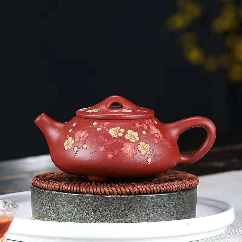 Yixing Zisha teapot pure handmade dotted stone scoop Teapot