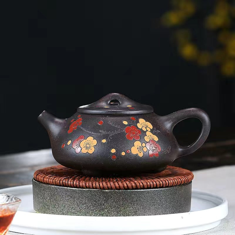 Yixing Zisha teapot pure handmade dotted stone scoop Teapot