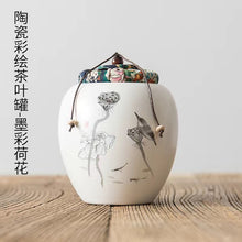 Load image into Gallery viewer, Stoneware Tea Caddy Ceramic Airtight Caddy Cork Tea Caddy jar
