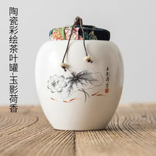 Load image into Gallery viewer, Stoneware Tea Caddy Ceramic Airtight Caddy Cork Tea Caddy jar
