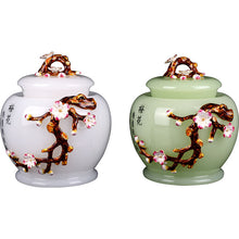 Load image into Gallery viewer, Porcelain enamel tea caddy jar
