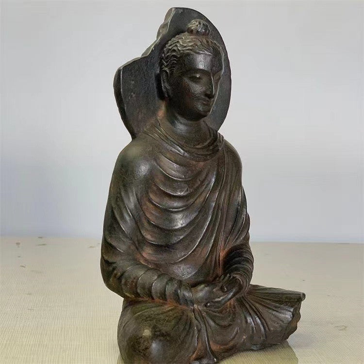 Gandhara Buddha statue miniature exquisite classical retro Buddha sitting statue decoration