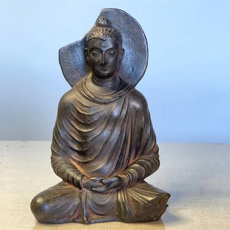 Gandhara Buddha statue miniature exquisite classical retro Buddha sitting statue decoration