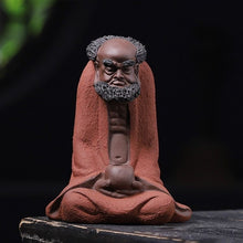 Load image into Gallery viewer, Yixing Zisha Dharma Zen Handmade Sculpture Tea Pet Ornament
