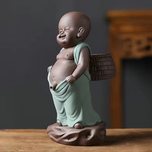 Load image into Gallery viewer, Purple sand filter water spray little monk tea child urine child Tea pet

