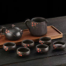 Load image into Gallery viewer, Yunnan Jianshui purple pottery purple sand teapot pure handmade high-end plum blossom set
