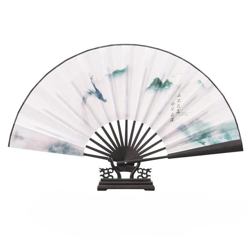 Nine-tailed fox vintage style folding fan