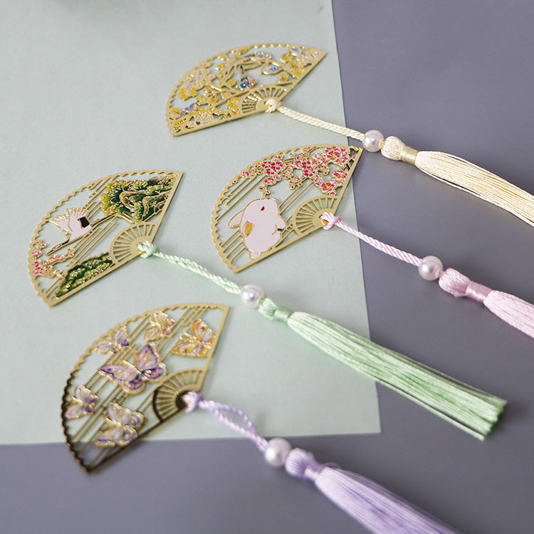 Fan-shaped Hollow Series Bookmark