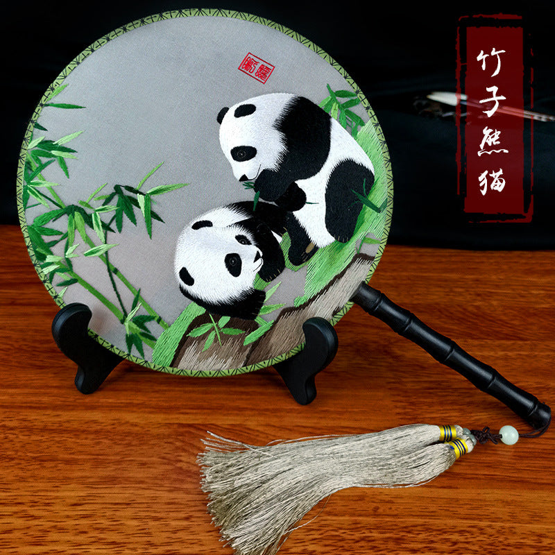 Suzhou embroidery round double-sided embroidery fan