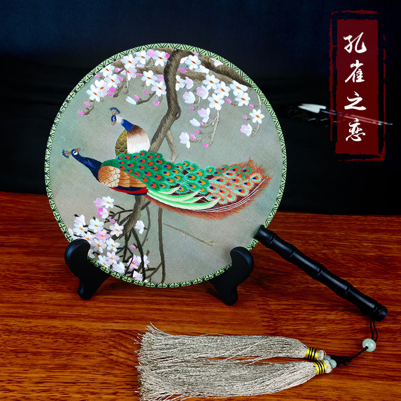 Suzhou embroidery round double-sided embroidery fan