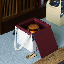 Load image into Gallery viewer, Fabric Teacups Gift Box Travel Storage Box
