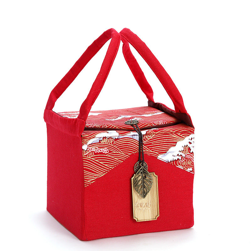 Fabric Teacups Gift Box Travel Storage Box