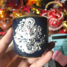 Load image into Gallery viewer, Gold/Silver dragon and phoenix Teacup Set
