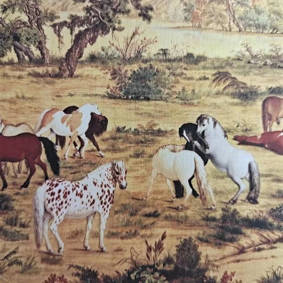 Hundred Horses Silk Reel Painting