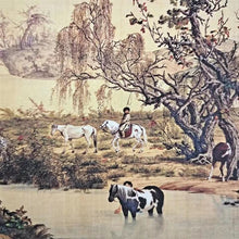 Load image into Gallery viewer, Hundred Horses Silk Reel Painting
