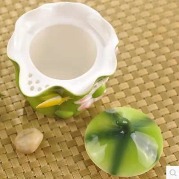 Creative Green Petal Teapot Teaup Set