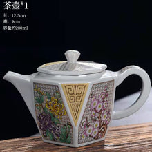 Load image into Gallery viewer, Master Collection --Cloisonne Enamel Four Gentlemen  in Flowers Square Teapot (M22）
