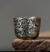 Load image into Gallery viewer, Master Collection - Master “SEN” Lucky Cloud Silver Teacup (M23）
