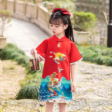 Load image into Gallery viewer, Children Chinese Style Improved Cheongsam “QIPAO”
