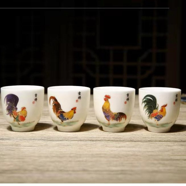 Rooster Teacup Set