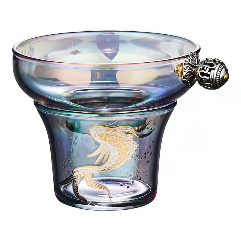 BEMY Symphony Glass Koi Tea Cup Set