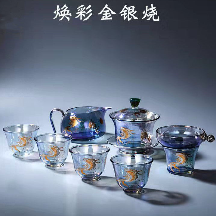 BEMY Symphony Glass Koi Tea Cup Set