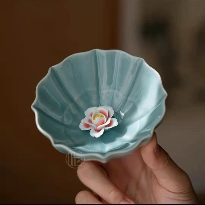 Ru Kiln 3D lotus Teacup