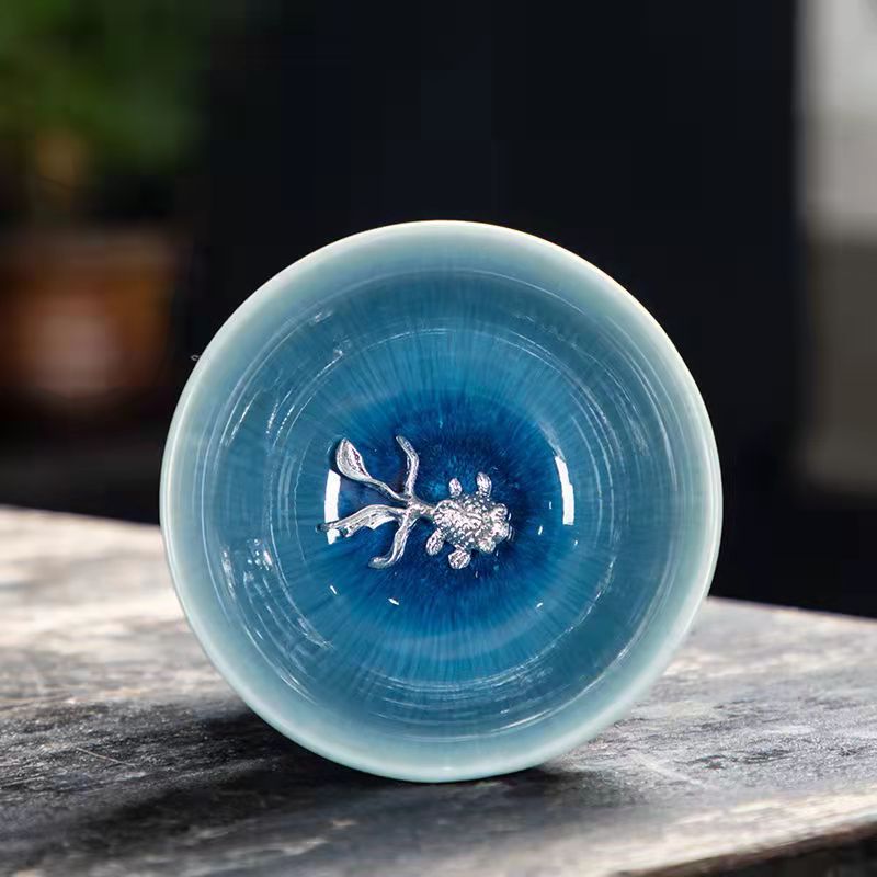 3D Ice dragon and phoenix Teacup Set