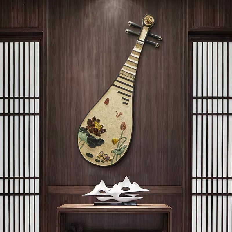 Chinese Classical Musical Instrument Pipa Shape Decoration