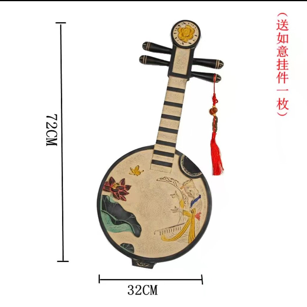 Chinese Classical Musical Instrument Pipa Shape Decoration