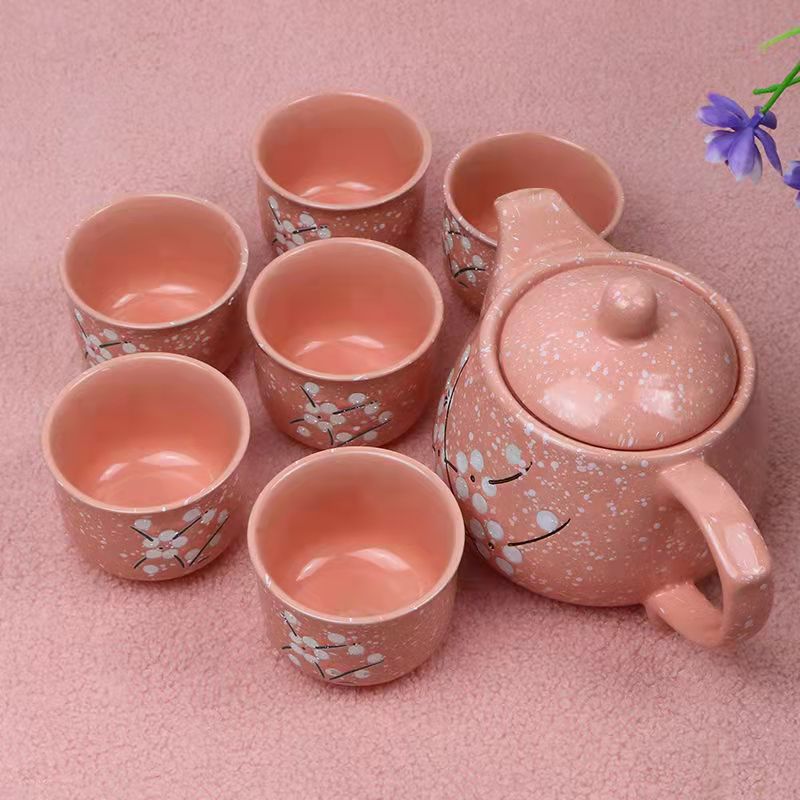 Stoneware Petal Teapot/Teacup Set