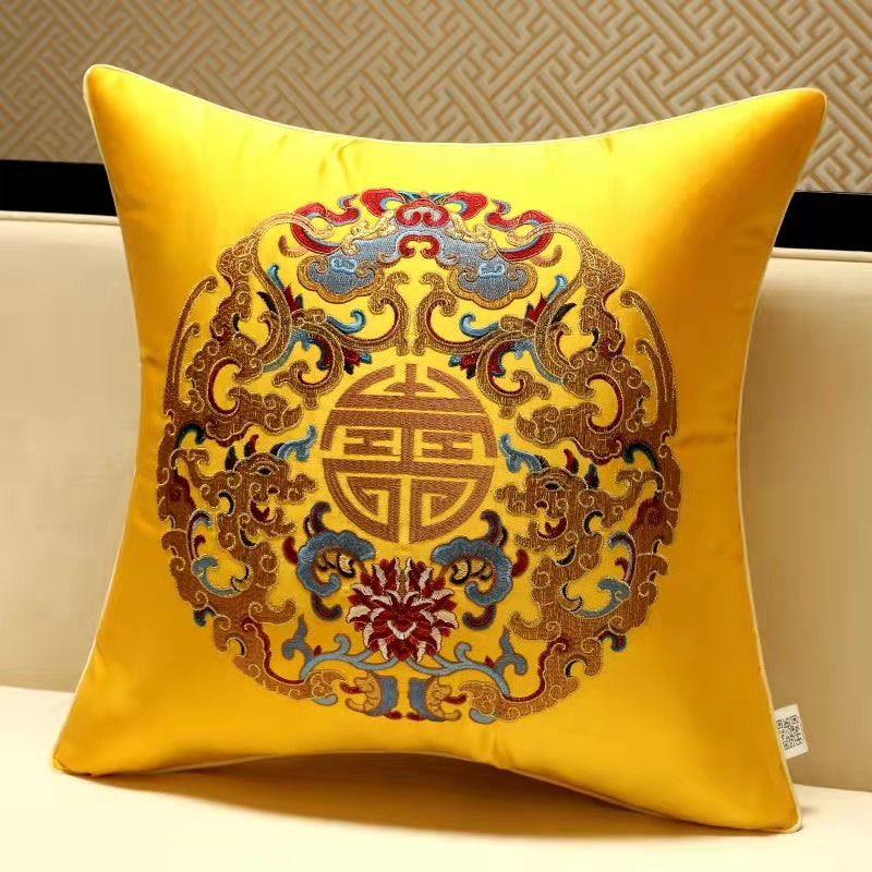 Lucky Embroidery Pillow Pillowcase（without pillow）