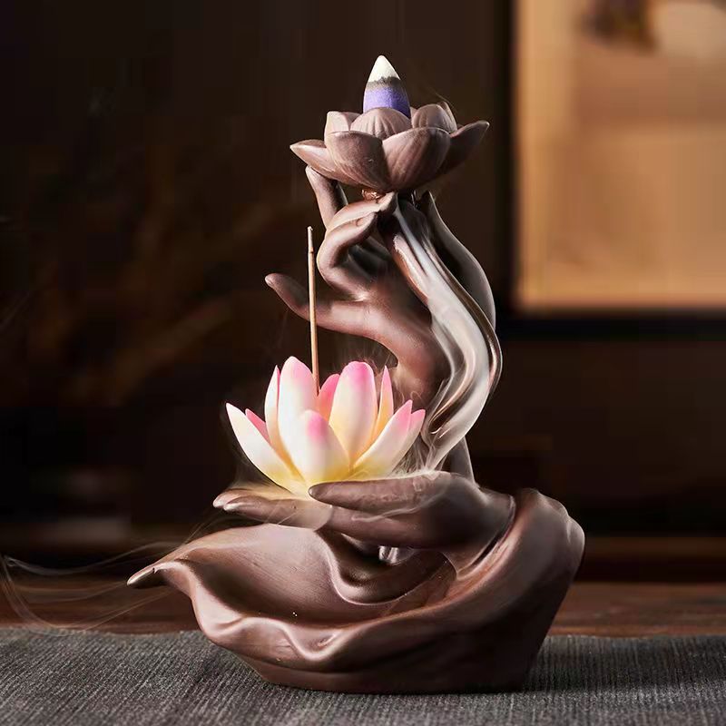 Purple Clay Creative Lotus Incense Burner