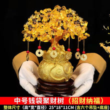 Load image into Gallery viewer, Gloden Fortune Tree with Pendant Purse Decoration
