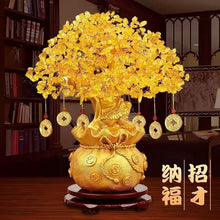 Load image into Gallery viewer, Gloden Fortune Tree with Pendant Purse Decoration
