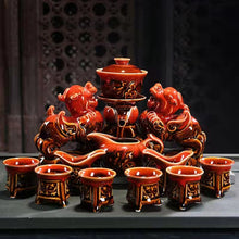 Load image into Gallery viewer, Kiln Double Pixiu Semi-Automatic Teapot/teacup Set
