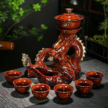 Load image into Gallery viewer, Kiln Flying Dragon Semi Automatic Teapot/Teacup Set
