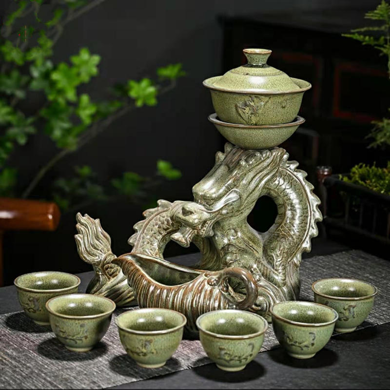Kiln Flying Dragon Semi Automatic Teapot/Teacup Set