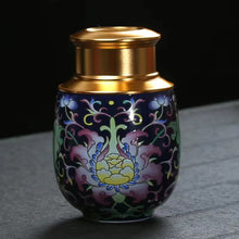 Load image into Gallery viewer, Enamel flowers Tea Jar Set
