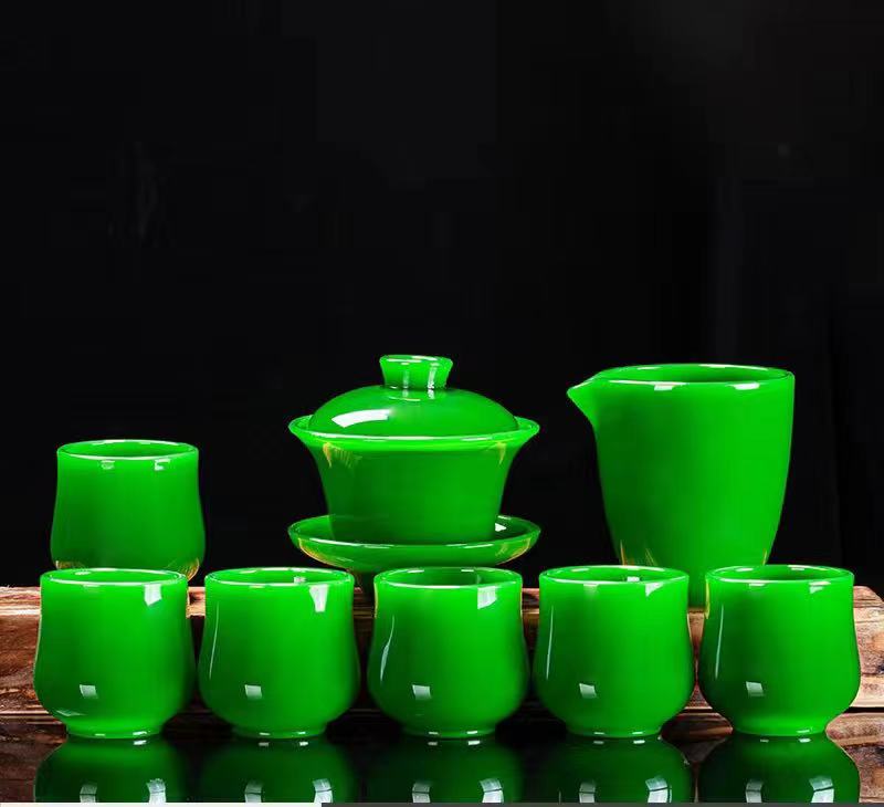 Premium Emerald Teacup Gaiwan Set