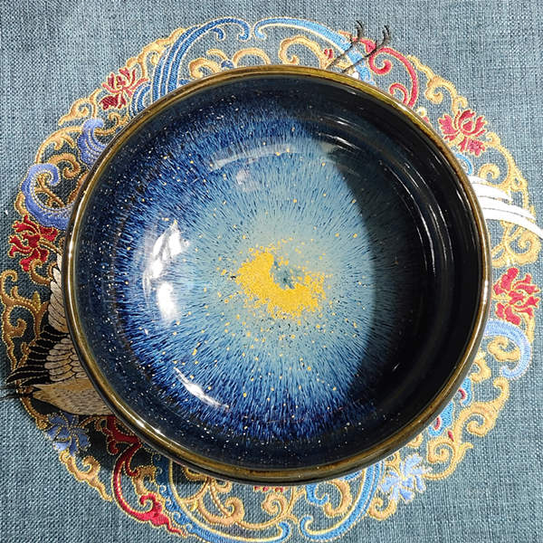 Flash sale--XXXXL Size Yellow partridge Jianzhan TeaCup/Bowl (21CM caliber)